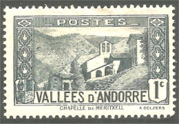 140 Andorre Chapelle Meritxell Chapel MH * Neuf (ANF-315) - Nuovi