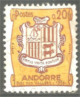 140 Andorre Armoiries Ecu Des Vallées Coat Of Arms MH * Neuf (ANF-312) - Sellos