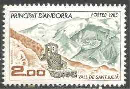 140 Andorre Yv 338 Vallée Saint Julia Valley Eglise Church Chapelle MNH ** Neuf SC (ANF-196b) - Iglesias Y Catedrales