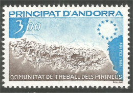 140 Andorre Yv 328 Montagnes Pyrénées Mountains Critaux Neige Snow Flakes MNH ** Neuf SC (ANF-192c) - Other & Unclassified