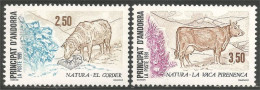 140 Andorre Yv 405-06 Mouton Sheep Schaf Pecora Ovelha Schapen Oveja Vache Cow Kuh Mucca Vaca MNH ** Neuf SC (ANF-173b) - Farm