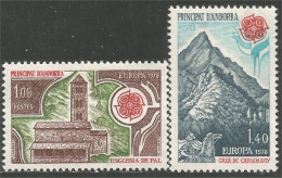 140 Andorre Yv 269-70 Europa 1978 Monuments Cote 27 Euros MNH ** Neuf SC (ANF-166b) - 1978