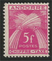 140 Andorre Taxe Yv 29 CHIFFRE-TAXE 5f MNH ** Neuf SC (ANF-156) - Nuovi