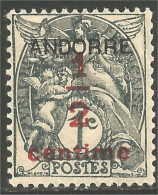 140 Andorre 1/2c Sur 1c MH * Neuf (ANF-142) - Unused Stamps