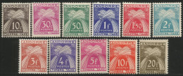 140 Andorre Taxe Yv 21-31 Cat 25 Euros CHIFFRE-TAXE MH * Neuf (ANF-145) - Unused Stamps