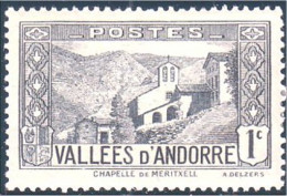 140 Andorre 1c Chapelle MH * Neuf (ANF-81) - Ongebruikt