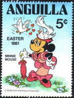 134 Anguilla Disney Minnie Oiseaux Birds MNH ** Neuf SC (ANG-52a) - Anguilla (1968-...)