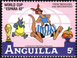 134 Anguilla Disney Soccer Football Kangaroo Rhinoceros MNH ** Neuf SC (ANG-29d) - Rinocerontes