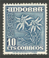 132 Andorra Edelweiss Fleur Flower Blume MH * Neuf Thin Aminci (ANS-87) - Used Stamps