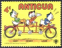 142 Antigua Huey Dewey Louis Riri Fifi Loulou Bicycle Cyclisme MNH ** Neuf SC (ANT-89c) - Ciclismo