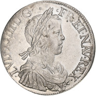 France, Louis XIV, Écu à La Mèche Longue, 1651, Troyes, Argent, TTB - 1643-1715 Luis XIV El Rey Sol