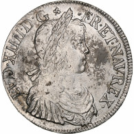 France, Louis XIV, Écu à La Mèche Longue, 1649, Montpellier, Argent, TTB - 1643-1715 Louis XIV The Great