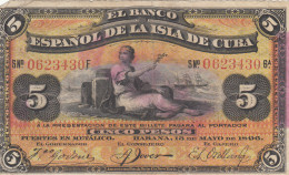 CRBX198 BILLETE CUBA 5 PESOS 1896 MBC - Other - America