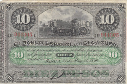 CRBX203 BILLETE CUBA 10 PESOS 1896 MBC - Altri – America