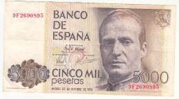 CRBS0972 BILLETE ESPAÑA 5000 PESETAS 1979 SERIE 9F BC - [ 4] 1975-…: Juan Carlos I.