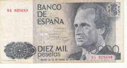 CRBS0980 BILLETE ESPAÑA 10000 PESETAS 1985 SERIE 9A BC - [ 4] 1975-…: Juan Carlos I.