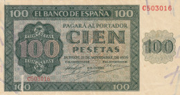 CRBS0964 BILLETE ESPAÑA 100 PESETAS 1936 MBC- - Otros & Sin Clasificación