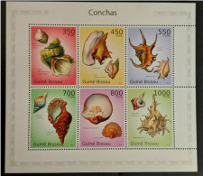 Coquillages Shells // Bloc Neuf ** MNH ; Guinée Bissau 3553/3558 (2010) Cote 22.50 € - Guinée-Bissau