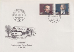 Sonderbrief  "Einweihung Neue Post, Sarmensdorf"       1980 - Lettres & Documents