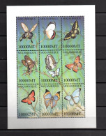 Mocambique 2002 Sheet Butterflies/Schmetterling Stamps (Michel 2306/14) MNH - Mozambique
