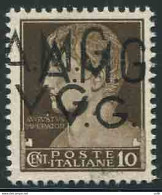 AMG. VG. - Imperiale Cent. 10 Varietà Doppia Soprastampa - Nuovi