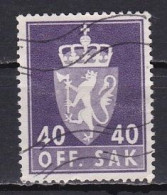Norway, 1955, Coat Of Arms/Photogravure, 40ö/Purple, USED - Service