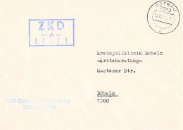 DDR Brief ZKD - A - VEB Ostrauer Kalkwerke Ostrau 1988 - Zentraler Kurierdienst