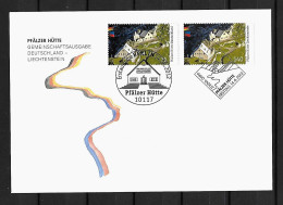 2012 Joint / Gemeinschaftsausgabe Liechtenstein Germany, MIXED FDC BOTH STAMPS: Pfälzer Hütte - Emissions Communes