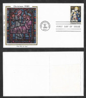 SE)1980 UNITED STATES, FROM THE CHRISTMAS SERIES, VIRGIN AND CHILD, WASHINGTON CATHEDRAL, FDC - Used Stamps