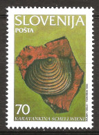 Slovénie Slovenija 1995 N° 102 ** Coquillage, Fossile, Archéologie, Karavankina Schellwieni, Paléotéthys, Mer - Slowenien