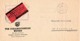 DDR Brief ZKD Gewöhn. Postdsendung VEB Schamottwerk Wetro 1967 Bautzen - Central Mail Service