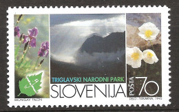 Slovénie Slovenija 1995 N° 106 ** Protection De La Nature, Fleurs, Iris, Papaver Alpinum, Pavot, Parc, Trigla, Edelweiss - Slowenien