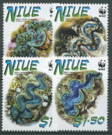 Niue 2002 WWF Naturschutz Kleine Riesenmuschel 973/76 I Postfrisch - Niue