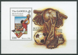 Gambia 1986 Fußball-WM In Mexiko Block 23 Postfrisch (C28643) - Gambie (1965-...)