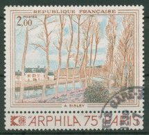 Frankreich 1974 Kunst Gemälde Alfred Sisley 1893 Zf Gestempelt - Used Stamps