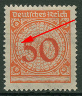 Deutsches Reich 1923 Plattenfehler Sprung In Rosette 342 P HT Mit Falz - Plaatfouten & Curiosa