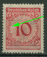 Deutsches Reich 1923 Plattenfehler Sprung In Rosette 340 Pa HT Mit Falz - Varietà & Curiosità