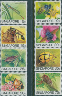 Singapore 1985 SG491-498 Insects (8) MLH - Singapur (1959-...)