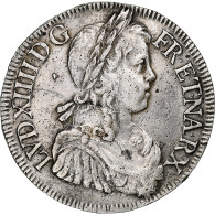 France, Louis XIV, Écu à La Mèche Longue, 1651, Bordeaux, Argent, TTB - 1643-1715 Luis XIV El Rey Sol