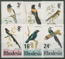 Rhodesien 1977 Vögel Glanzstar Graubülbül Baumhopf 188/93 Postfrisch - Rhodésie (1964-1980)