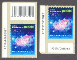 POSTAL History POST Office ZIP CODE Anniv.  2023 Map Of Hungary - EAN Code BARCODE Corner LABEL VIGNETTE - Neufs