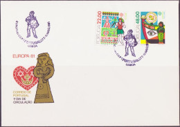 Portugal FDC1 1981 Y&T N°1509 à 1510 - Michel N°1531 à 1532 - EUROPA - FDC