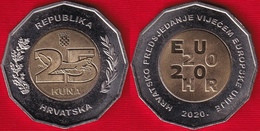 Croatia 25 Kuna 2020 "Presidency Of EU" BiMetallic UNC - Croacia