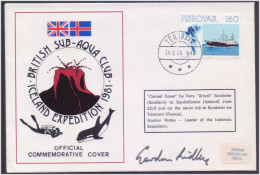 British Sub Aqua Club, DIVED CARRIED COVER, Scuba Diver, Scuba Diving, Iceland Expedition Limited Edition Signed Cover - Buceo