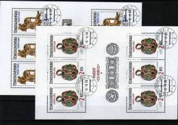 Prag 1986 CSSR 2865/6 Kleinbogen O 8€ Südportal Veitsdom Zierknopf Kunst Prager Burg S/s Art Sheetlets Bf Czechoslovakia - Used Stamps