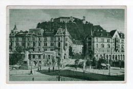 1947? YUGOSLAVIA,SLOVENIA,LJUBLJANA,VIEW FROM MARIEN SQUARE,POSTCARD,USED - Jugoslawien