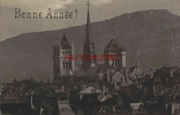 CPA GENEVE - BONNE ANNEE - LES TOURS DE LA CATHEDRALE ST PIERRE - Other & Unclassified