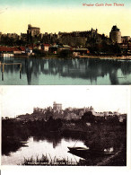 BZ138.  Vintage Postcards X 2. Windsor Castle From The Thames River - Windsor