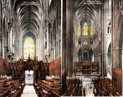 BZ029.  Vintage Postcards X 2. The Choir, East And West. Westminster Abbey. - Westminster Abbey