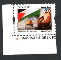 2024 - Tunisia- Freedom For Palestine - Jerusalem- Alquds - Dom - Flag- Gaza - Jewish - Complete Set 1v.MNH** - Palestine